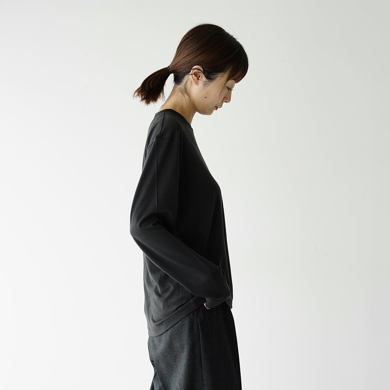 ウール ロング スリーブ Tシャツ wool long sleeve T-shirt ウォッシャブル MK22009