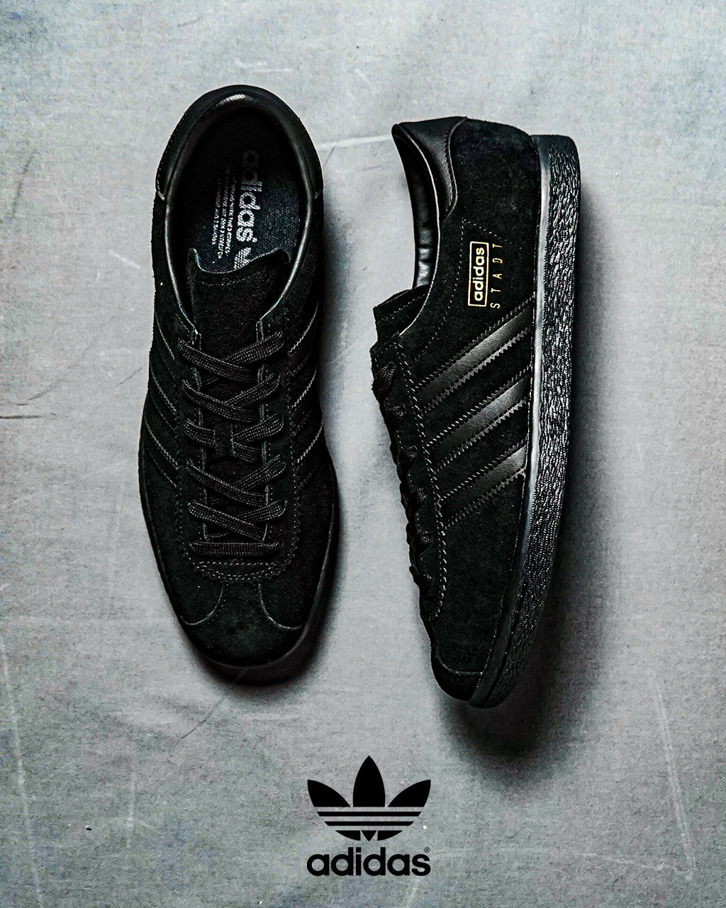 アディダス STADT シュタット ユニセックススニーカー ブラック EVA