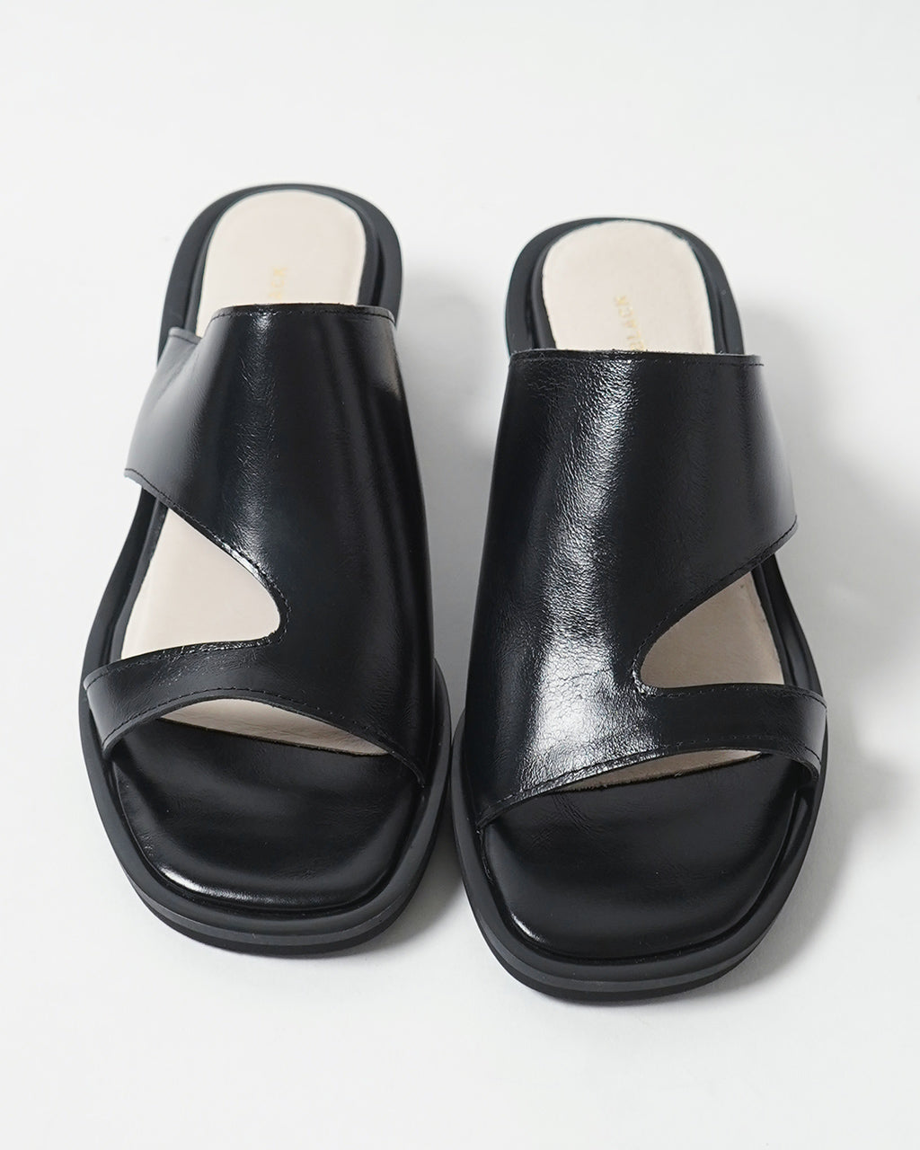 【SALE!40%OFF】ALL BLACK オールブラック サンダル オープントゥ ローヒール スライドサンダル ALL-241025C【送料無料】