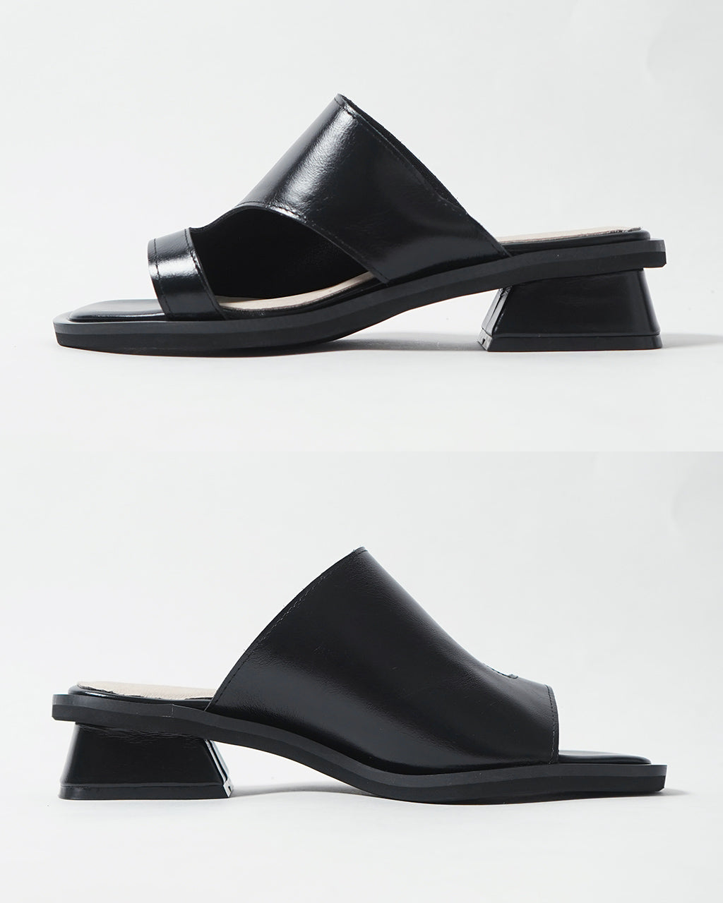【SALE!40%OFF】ALL BLACK オールブラック サンダル オープントゥ ローヒール スライドサンダル ALL-241025C【送料無料】