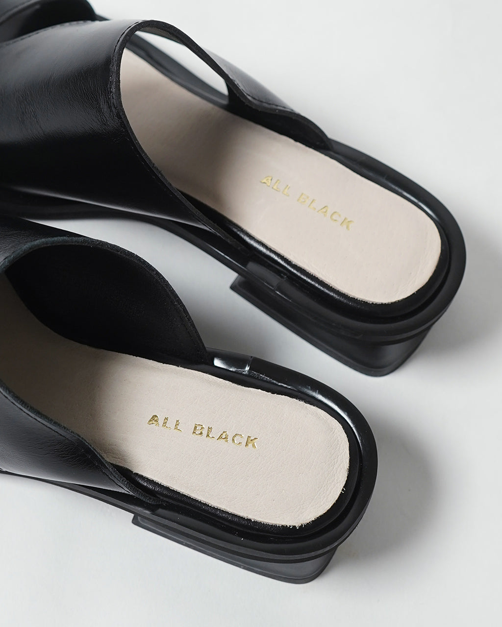 【SALE!40%OFF】ALL BLACK オールブラック サンダル オープントゥ ローヒール スライドサンダル ALL-241025C【送料無料】