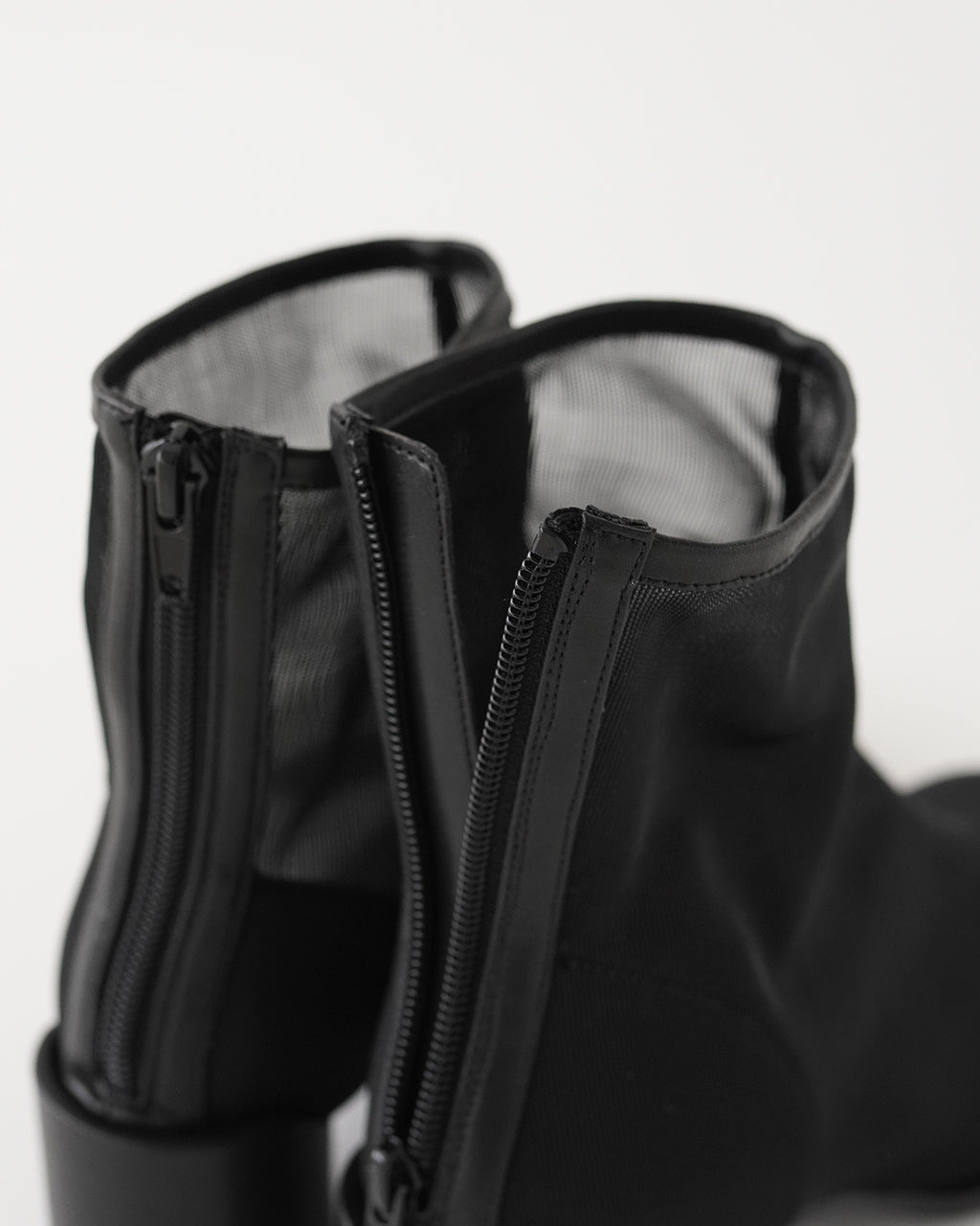 ALM. アルム ローブ チュール ブーツ ROBE TULLE BOOTS シアー ショートブーツ スクエアトゥ チャンキーヒール シューズ AL098B【送料無料】