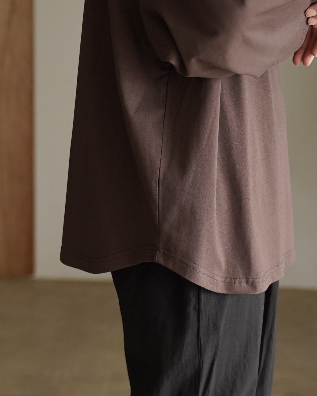 26/ ROUND MIDDLE SLEEVE TEE SHIRTS ALV-00167