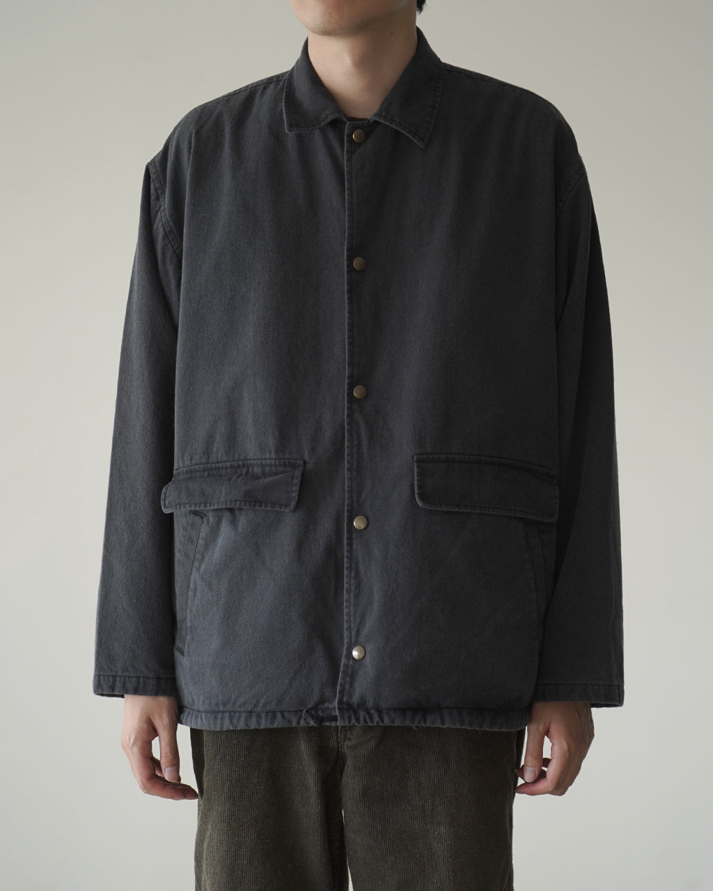 BLACK TWILL COVER COACH JACKET ALV-90177