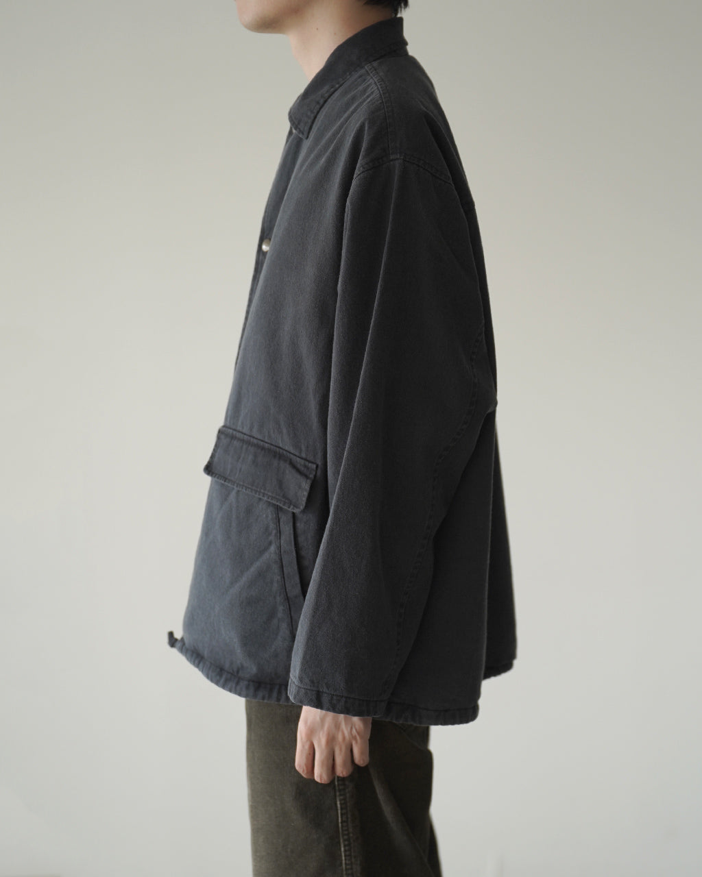 BLACK TWILL COVER COACH JACKET ALV-90177