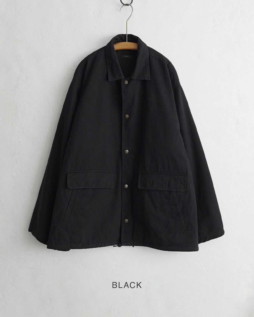 BLACK TWILL COVER COACH JACKET ALV-90177