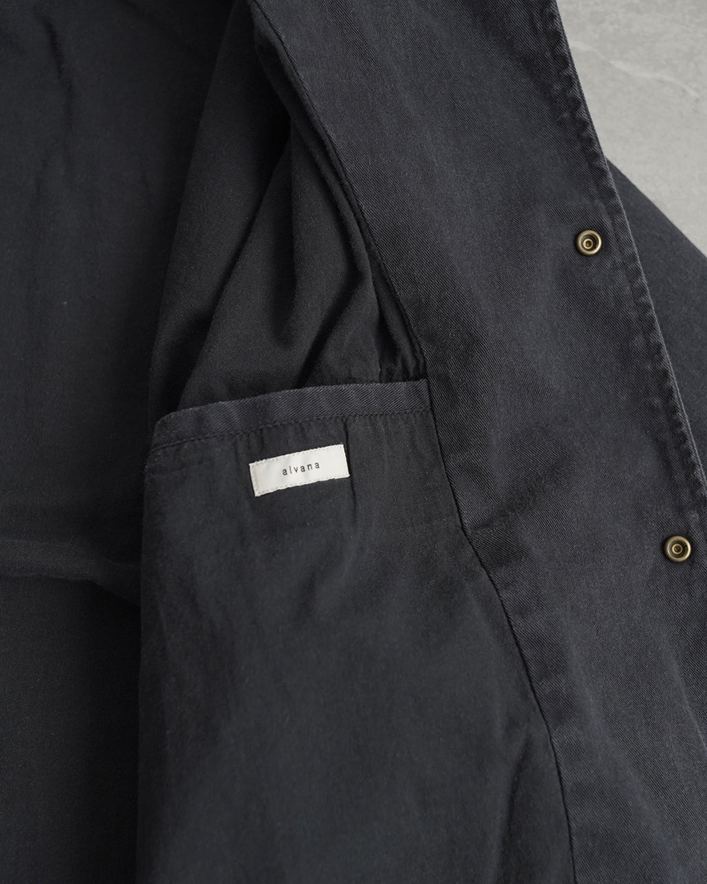 BLACK TWILL COVER COACH JACKET ALV-90177