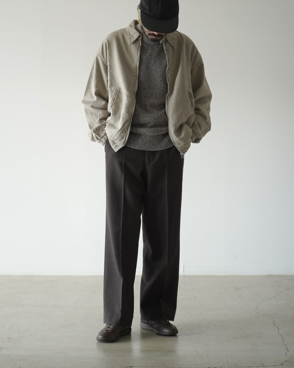 WOOL WASHI CREWNECK KNIT ALV-90203
