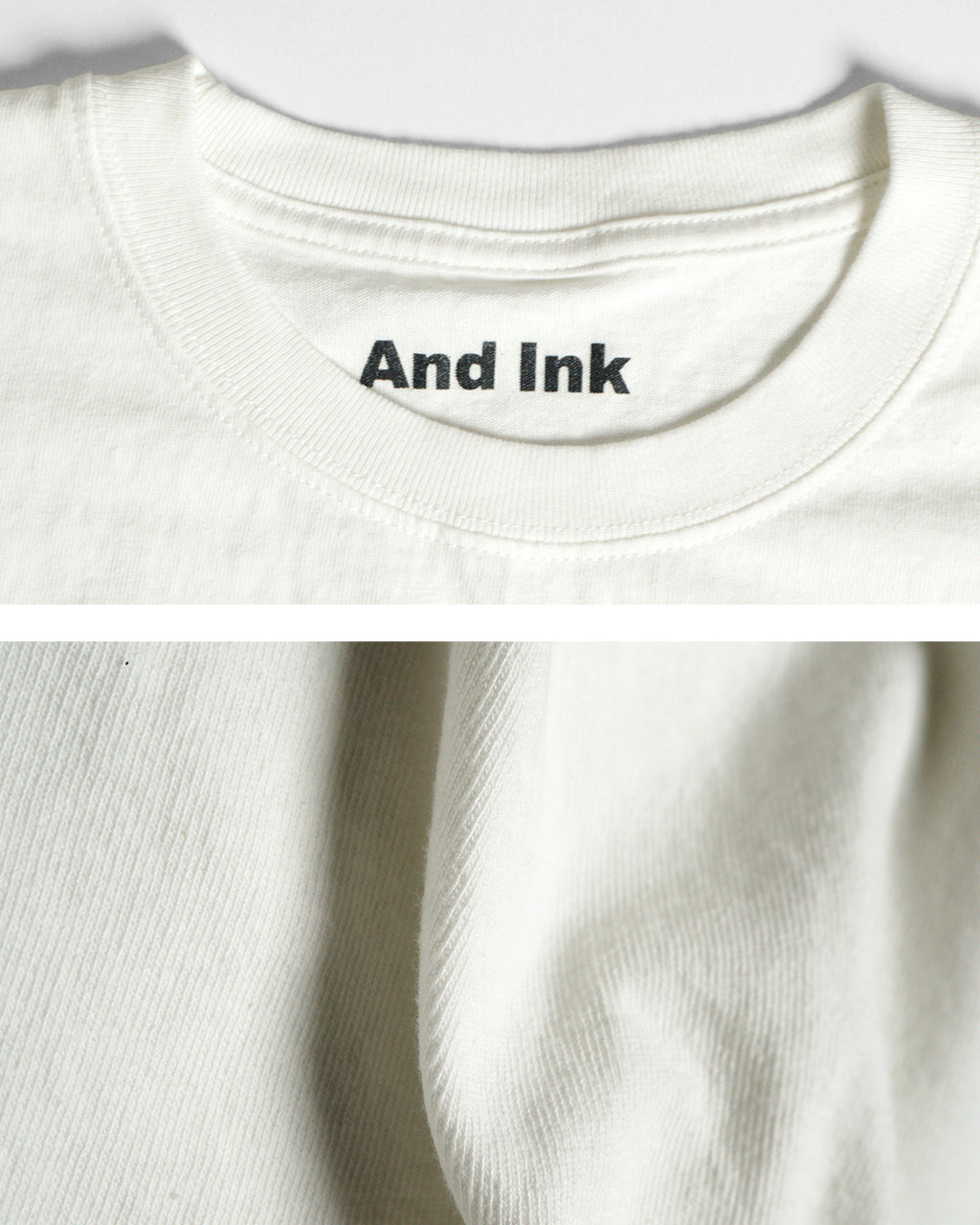 And Ink アンドインク ベーシック ロゴ Tシャツ Basic logo tee 半袖 カットソー モノトーン Basic logo tee