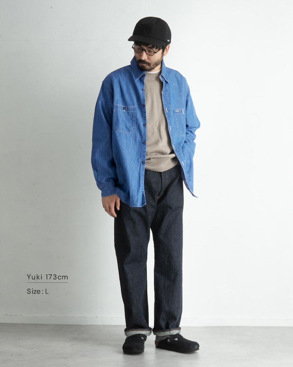 \GW限定!クーポン10%OFF/A VONTADE アボンタージ デニムワークシャツ トップス Denim Work Shirts VTD-0385-SH ヴィンテージデザイン エルボーパッチ【送料無料】