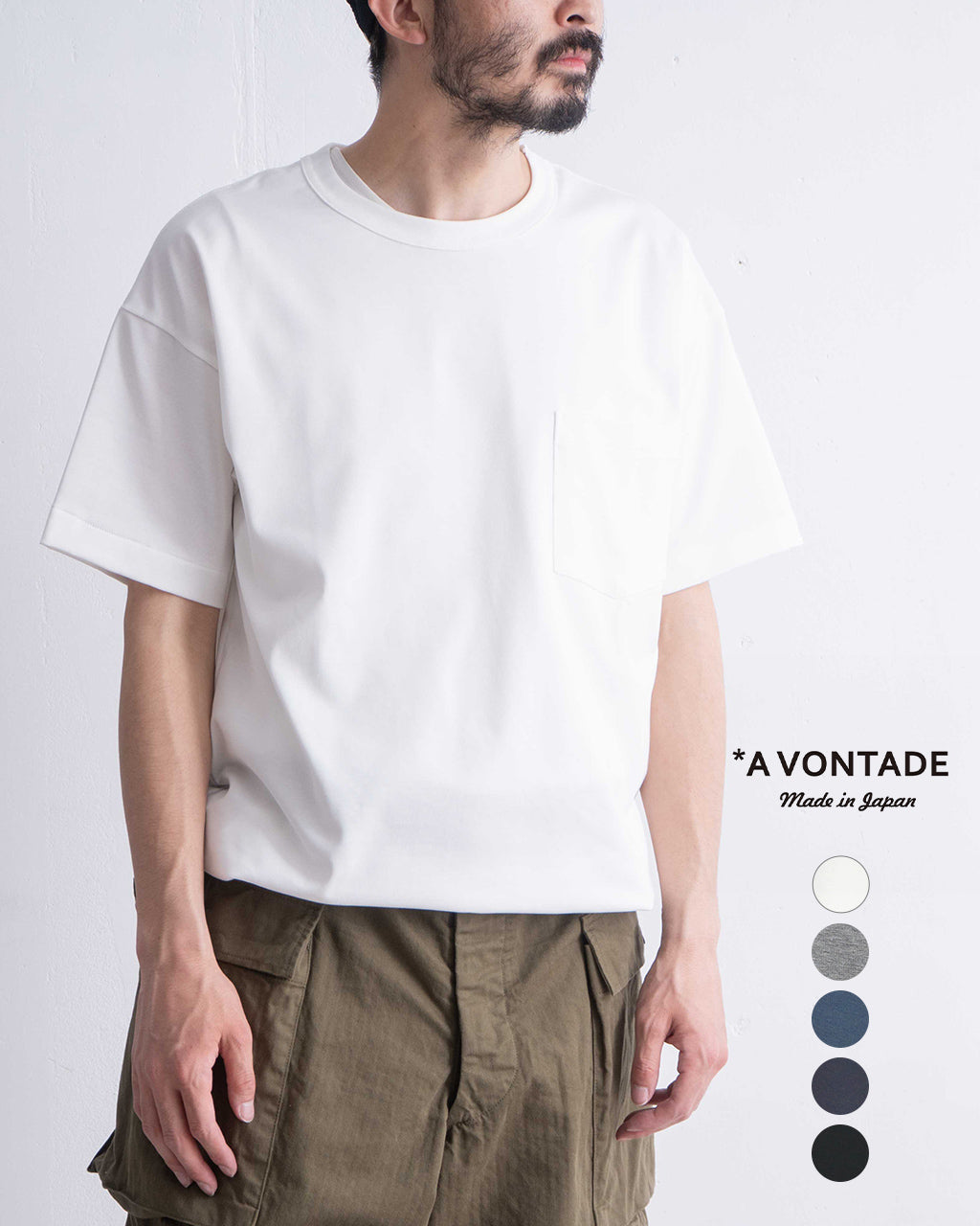 A VONTADE アボンタージ 半袖Tシャツ 9oz Silket Athletic T-Shir 9オンス シルケット アスレチック シャツ カットソー ポケット VTD-0533-CS-P【クーポン対象外】【送料無料】