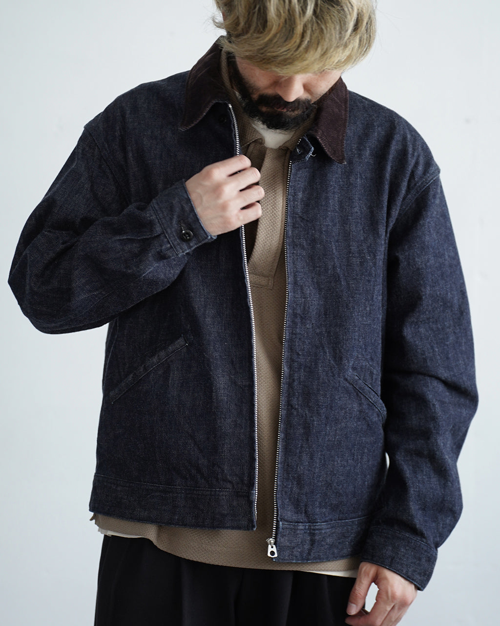 Denim Zip Work Jacket VTD-0565-JK