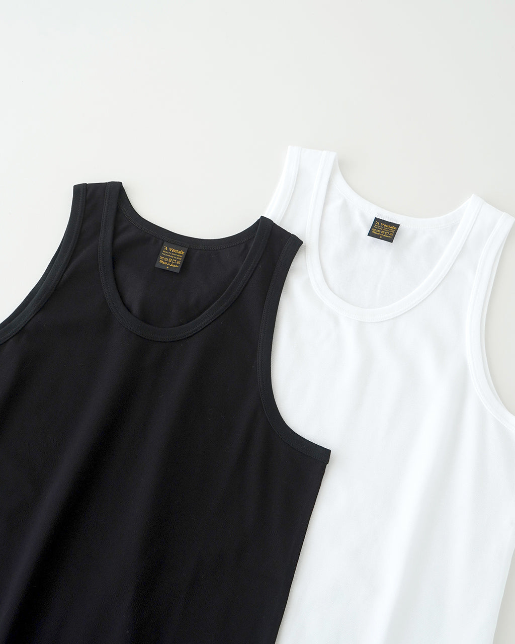 A VONTADE アボンタージ ピケ タンクトップ Pique Tank Top カットソー ノースリーブ クルーネック レイヤード インナー VTD-0592-CS【クーポン対象外】