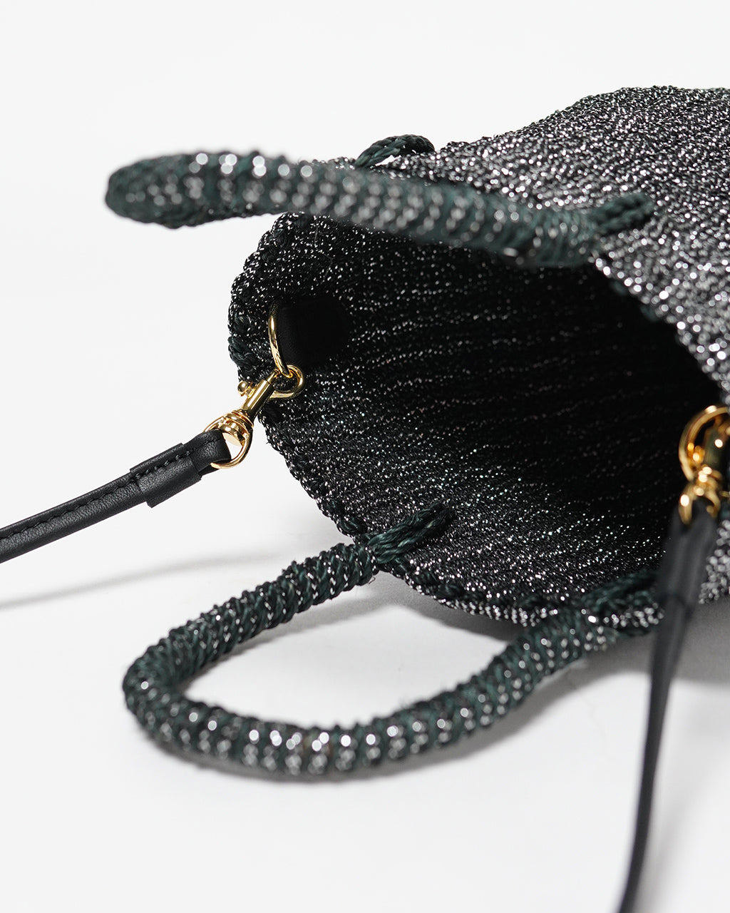 【SALE!30%OFF】The Bagmati ザ バグマティ ハンドバッグ カゴバッグ バイカラー メタリック シルバー ハンドバッグ BBK25-SS13 天然素材 手編み ショルダーバッグ