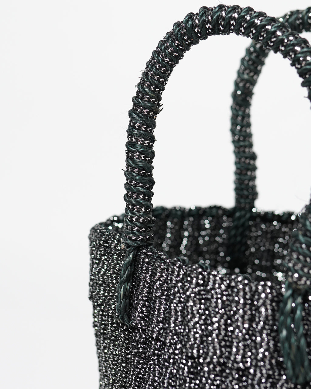 【SALE!30%OFF】The Bagmati ザ バグマティ ハンドバッグ カゴバッグ バイカラー メタリック シルバー ハンドバッグ BBK25-SS13 天然素材 手編み ショルダーバッグ