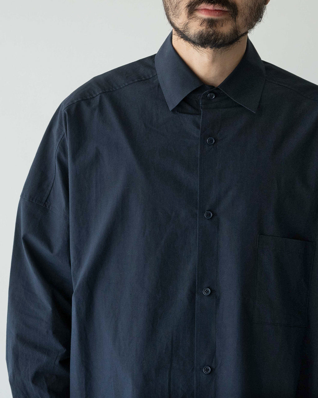 Basisbroek バージスブルック コットン リネン シャツ タイプライター ヴァーケン -ソリッド- VAKEN -SOLID- レギュラーカラー 長袖 25110J1【送料無料】