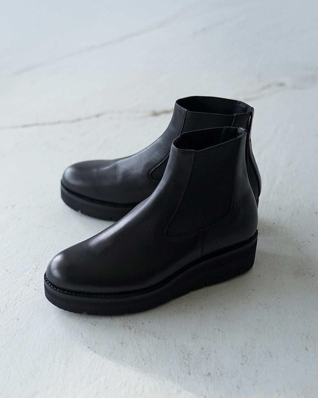 【SALE!60%OFF】ビューティフル シューズ サイドゴアブーツ BRITISH SIDEGORE レザー 牛革 プラットフォーム 厚底 BSS2134005