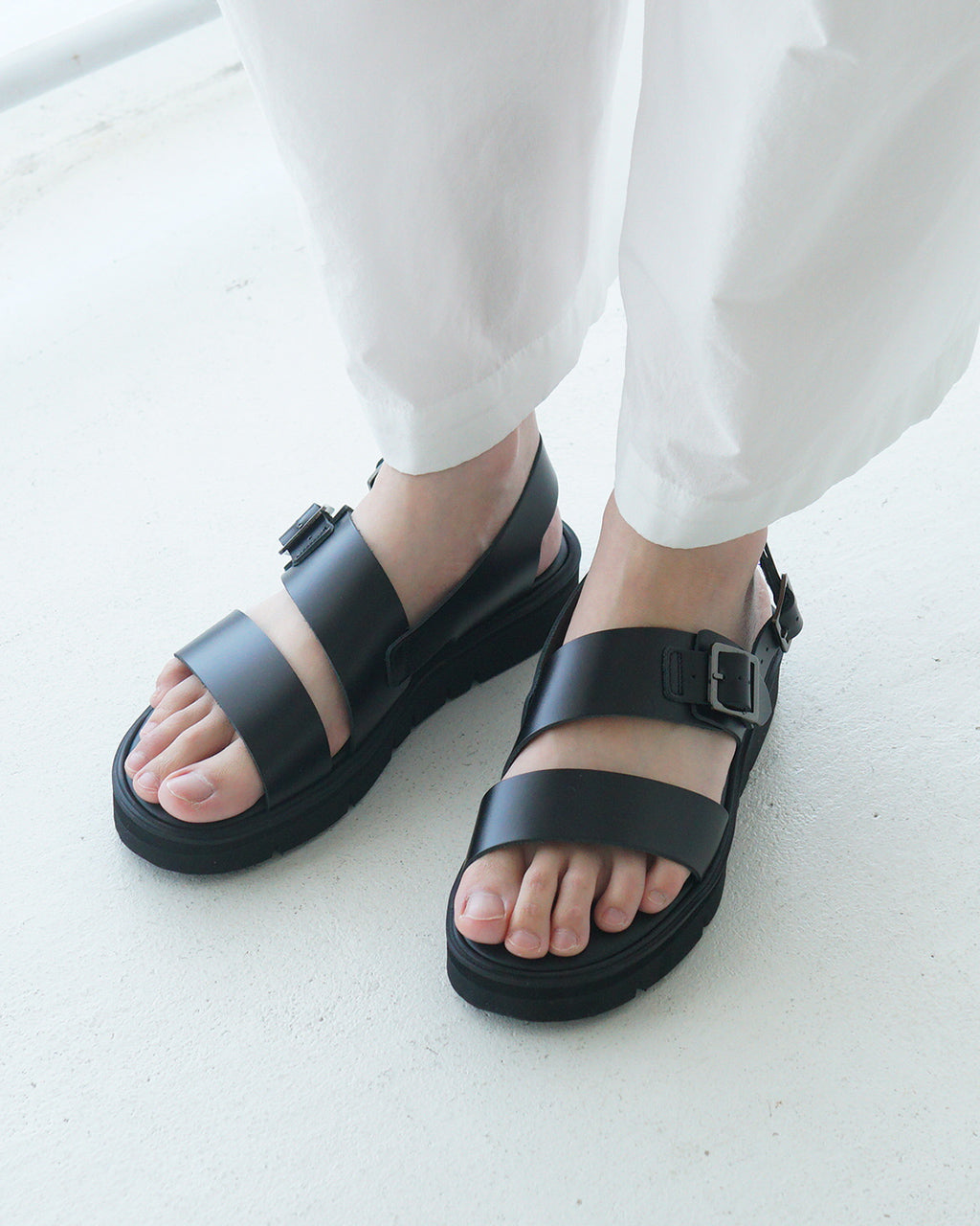 S.S. BELT SANDALS (GLOXI CUT MEDIUM SOLE) プラットフォーム レザーサンダル BSS2112004