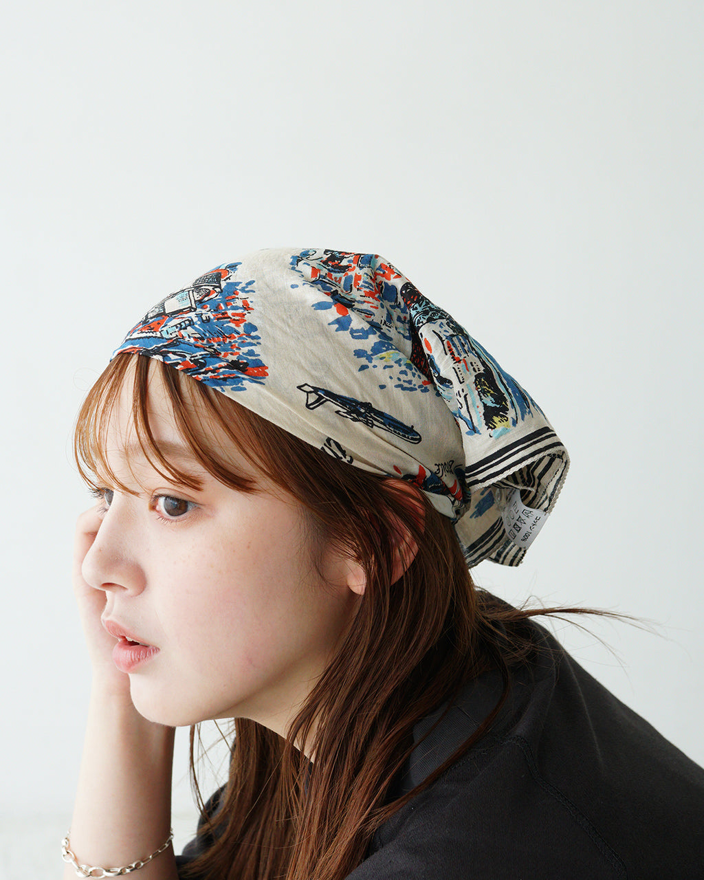 バンダナ bandana ハンカチ ビンテージ風 マッププリント インド綿 プレゼント ヴィンテージ風 スカーフ BBB1312【メール便可】