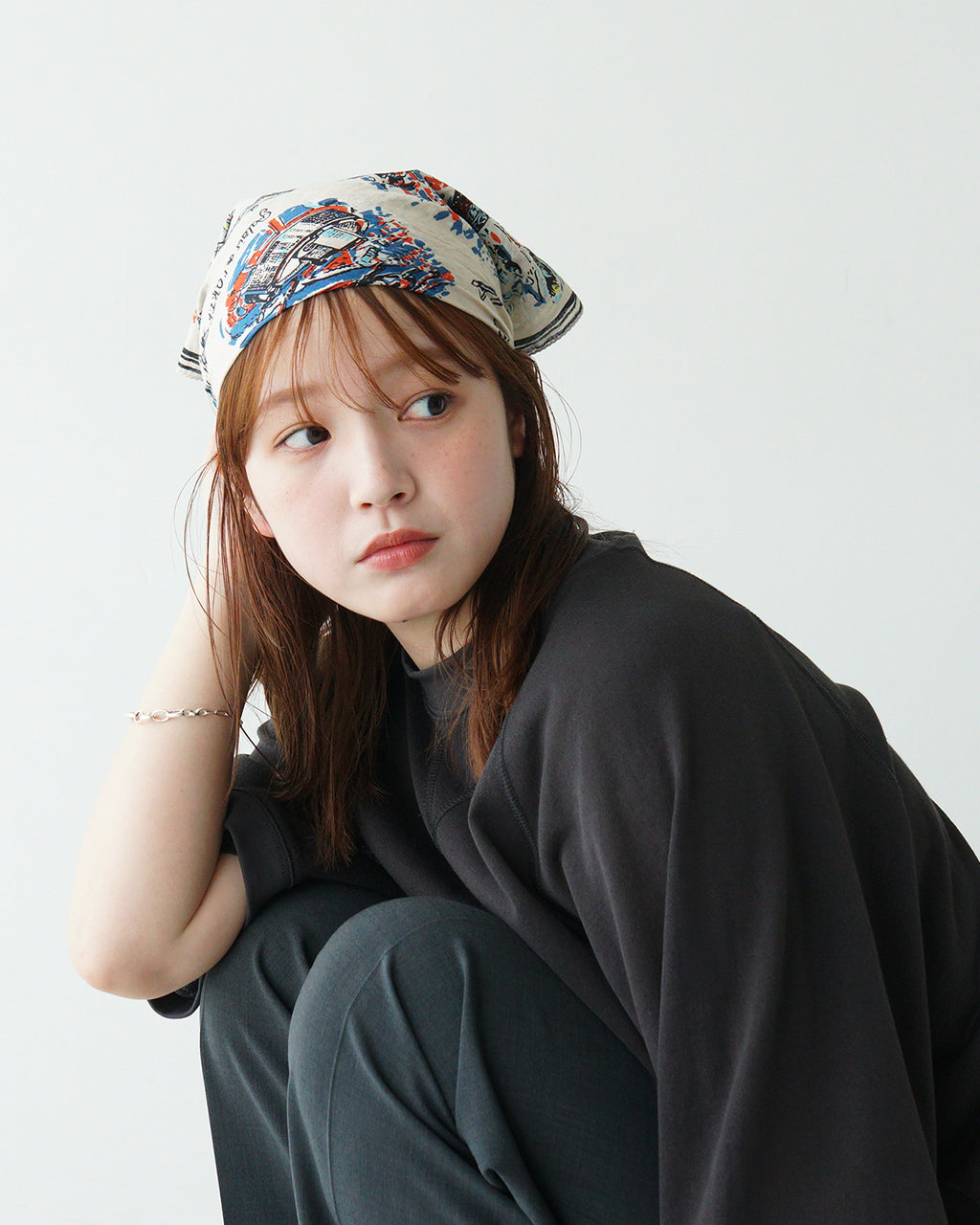 バンダナ bandana ハンカチ ビンテージ風 マッププリント インド綿 プレゼント ヴィンテージ風 スカーフ BBB1312【メール便可】
