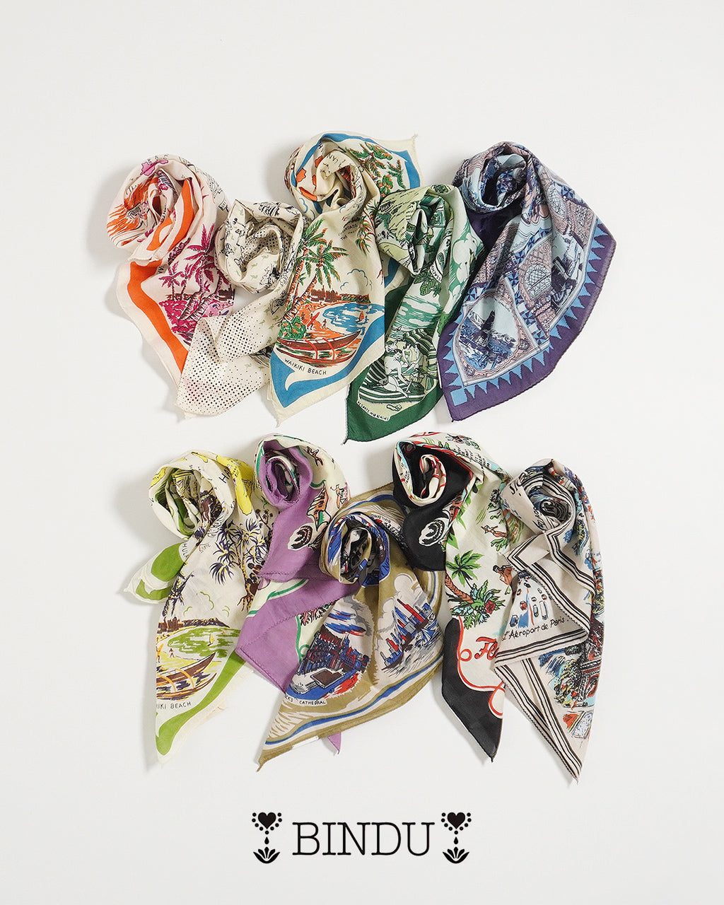 バンダナ bandana ハンカチ ビンテージ風 マッププリント インド綿 プレゼント ヴィンテージ風 スカーフ BBB1312【メール便可】