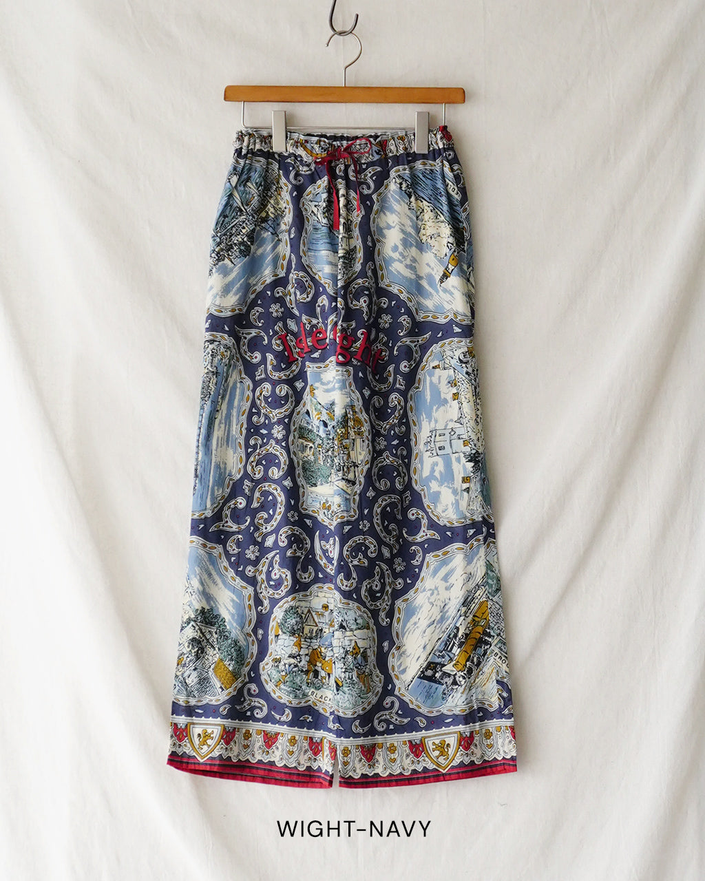 BINDU ビンドゥー マッププリント コットンボイル イージーパンツ|Crouka(クローカ)