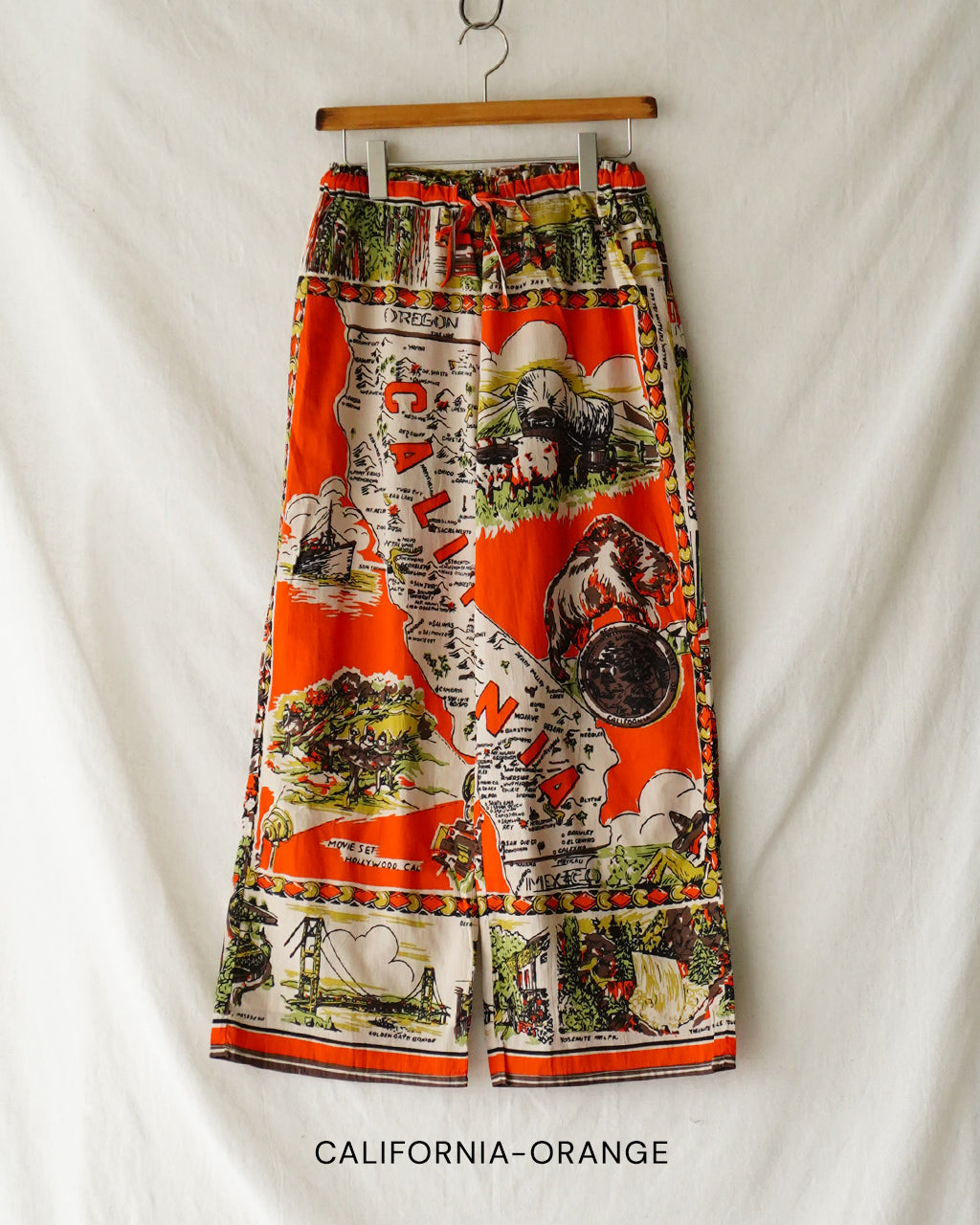 BINDU ビンドゥー マッププリント コットンボイル イージーパンツ|Crouka(クローカ)