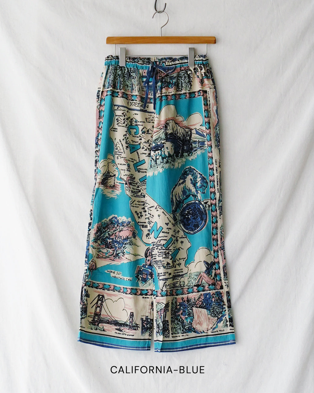 BINDU ビンドゥー マッププリント コットンボイル イージーパンツ|Crouka(クローカ)