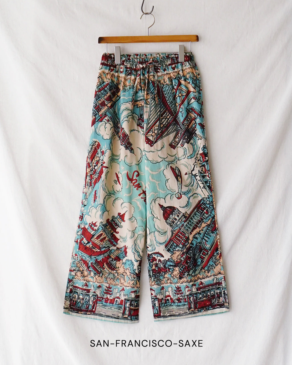 BINDU ビンドゥー マッププリント コットンボイル イージーパンツ|Crouka(クローカ)