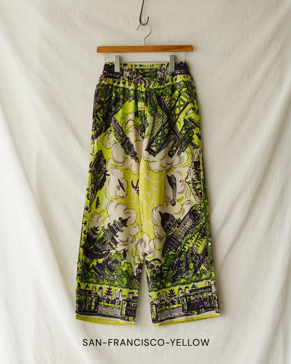 BINDU ビンドゥー マッププリント コットンボイル イージーパンツ|Crouka(クローカ)