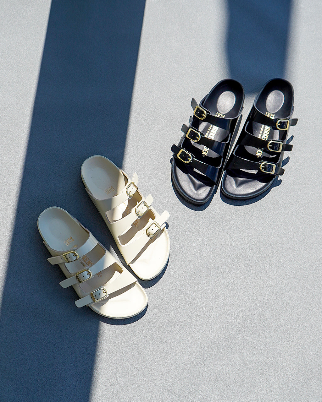 【SALE!20%OFF】Florida 細ベルトサンダル フロリダ コンフォート フラット スライド ストラップ スムースレザー パテント 1029355 1029385