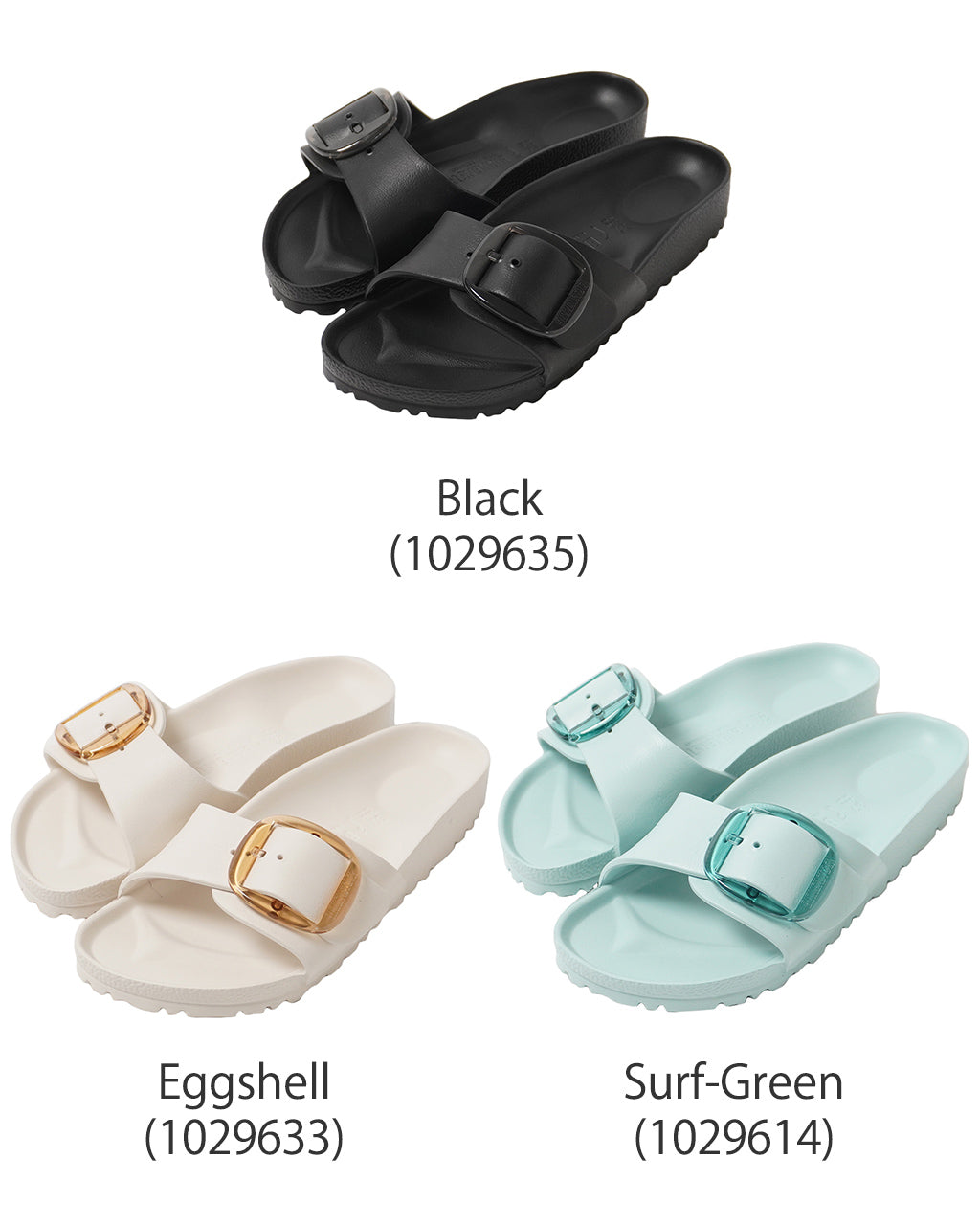 Madrid Big Buckle EVA マドリッド ビッグバックル サンダル シューズ ベルトサンダル ストラップサンダル スリッポン 1029635 1029633 1029614