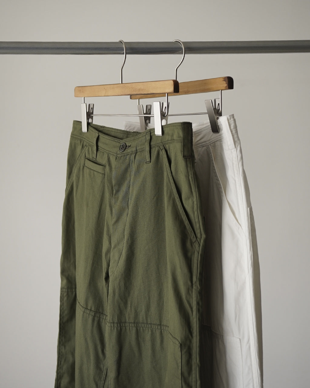 Cotton Poplin Double-knee Trousers bROOTS26S11