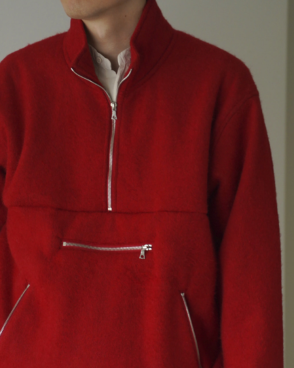Pe/Alpaca Fleece Harf-zip P/O BHS26F032PeAp