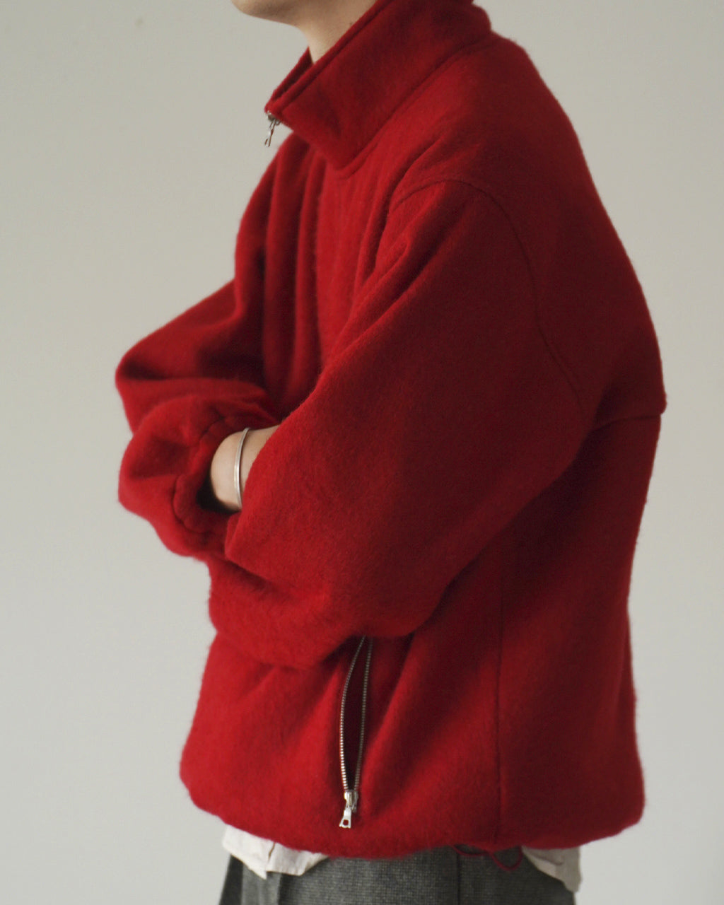 Pe/Alpaca Fleece Harf-zip P/O BHS26F032PeAp