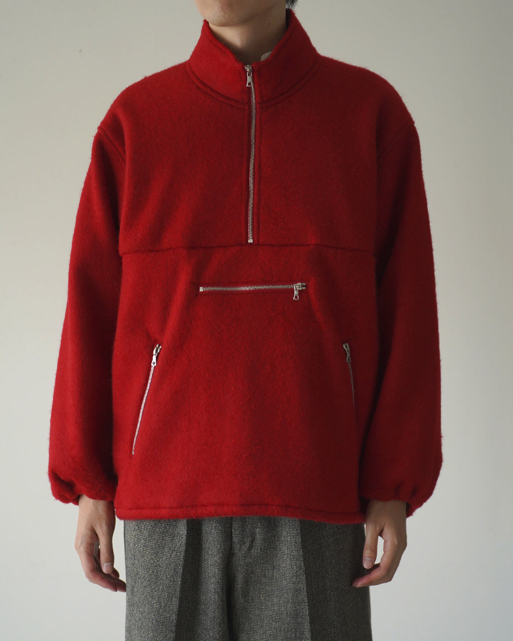 Pe/Alpaca Fleece Harf-zip P/O BHS26F032PeAp