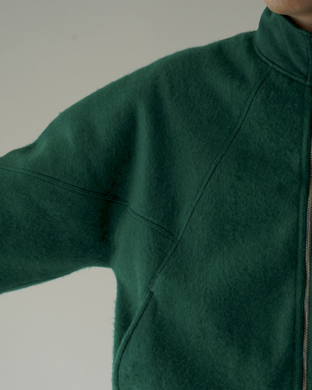 Pe/Alpaca Fleece Track Jacket BHS24F029F26PeAp