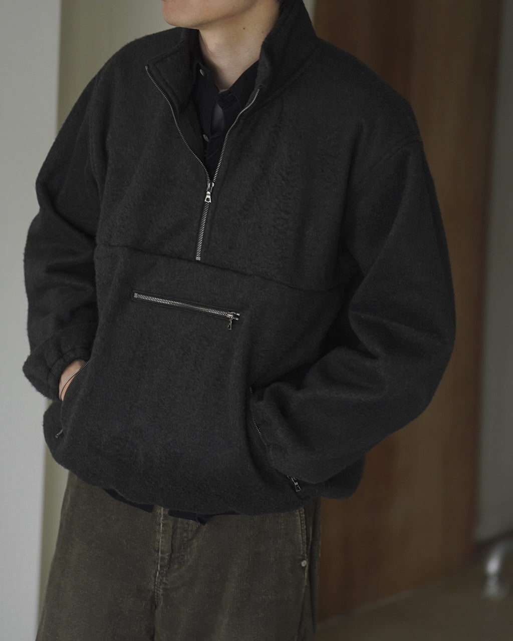 Pe/Silk Fleece Harf-zip P/O BHS26F032