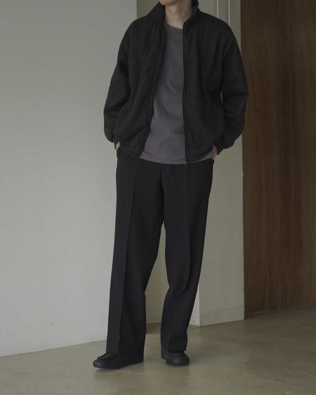 Pe/Silk Fleece Track Jacket BHS24F029F26