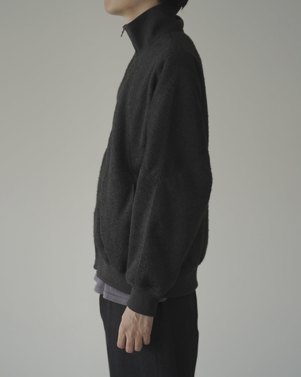 Pe/Silk Fleece Track Jacket BHS24F029F26