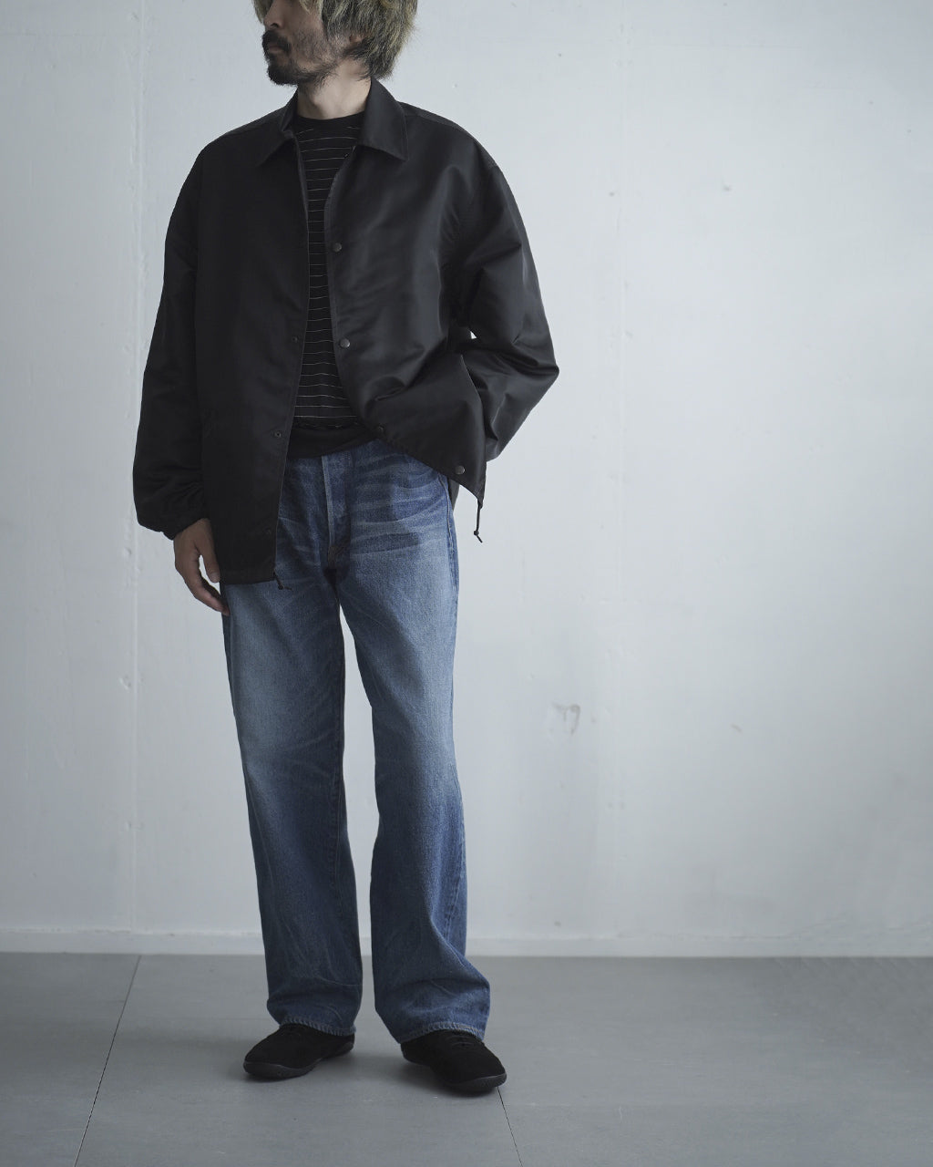 Washed Nylon Coach Jacket FW bROOTS26F10