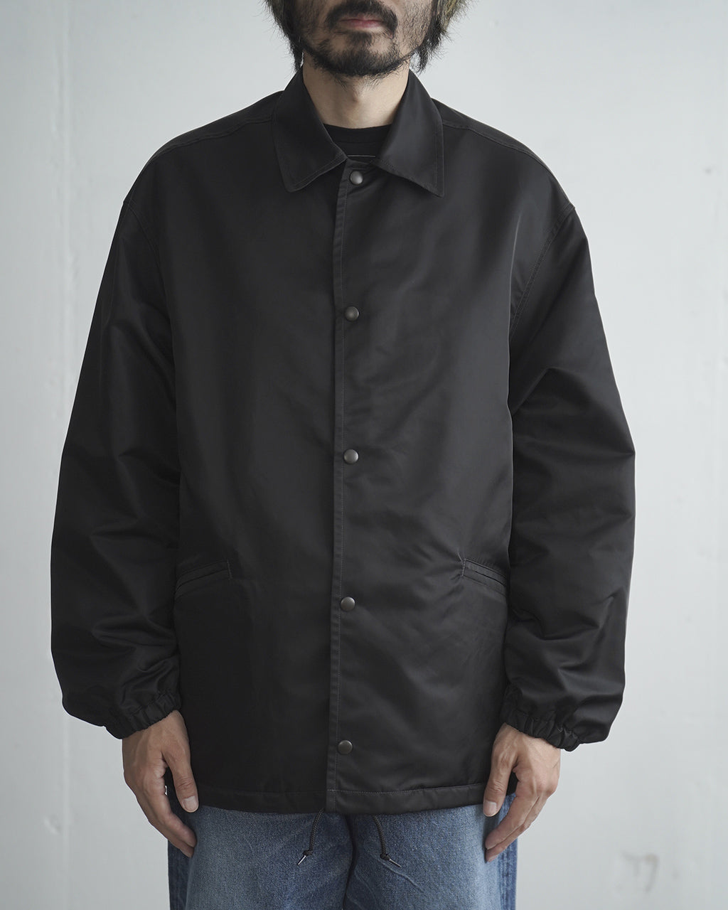 Washed Nylon Coach Jacket FW bROOTS26F10