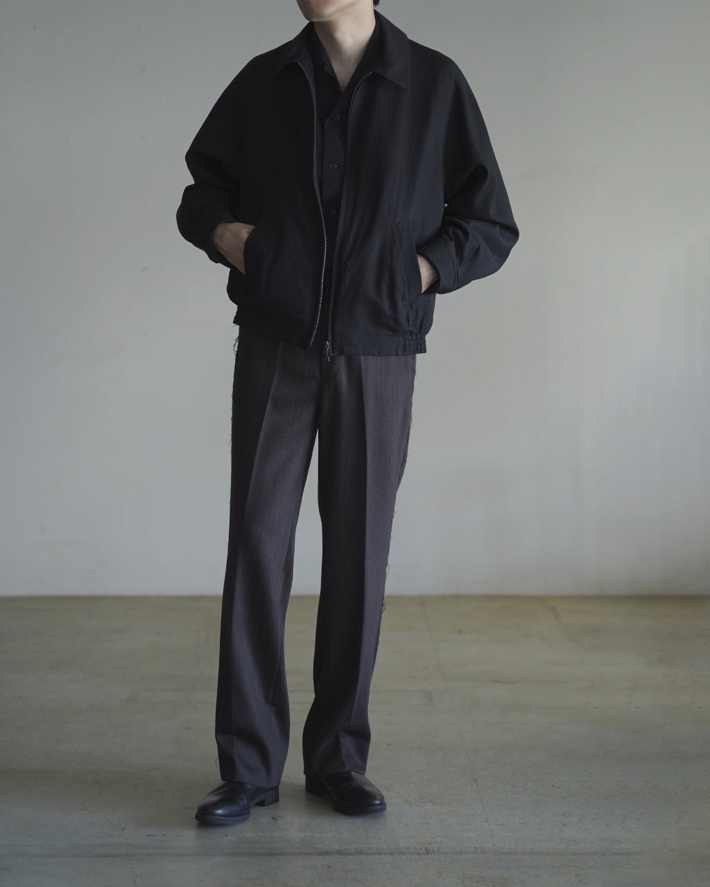 Washed Wool Silk Sports Jacket BHS26F020
