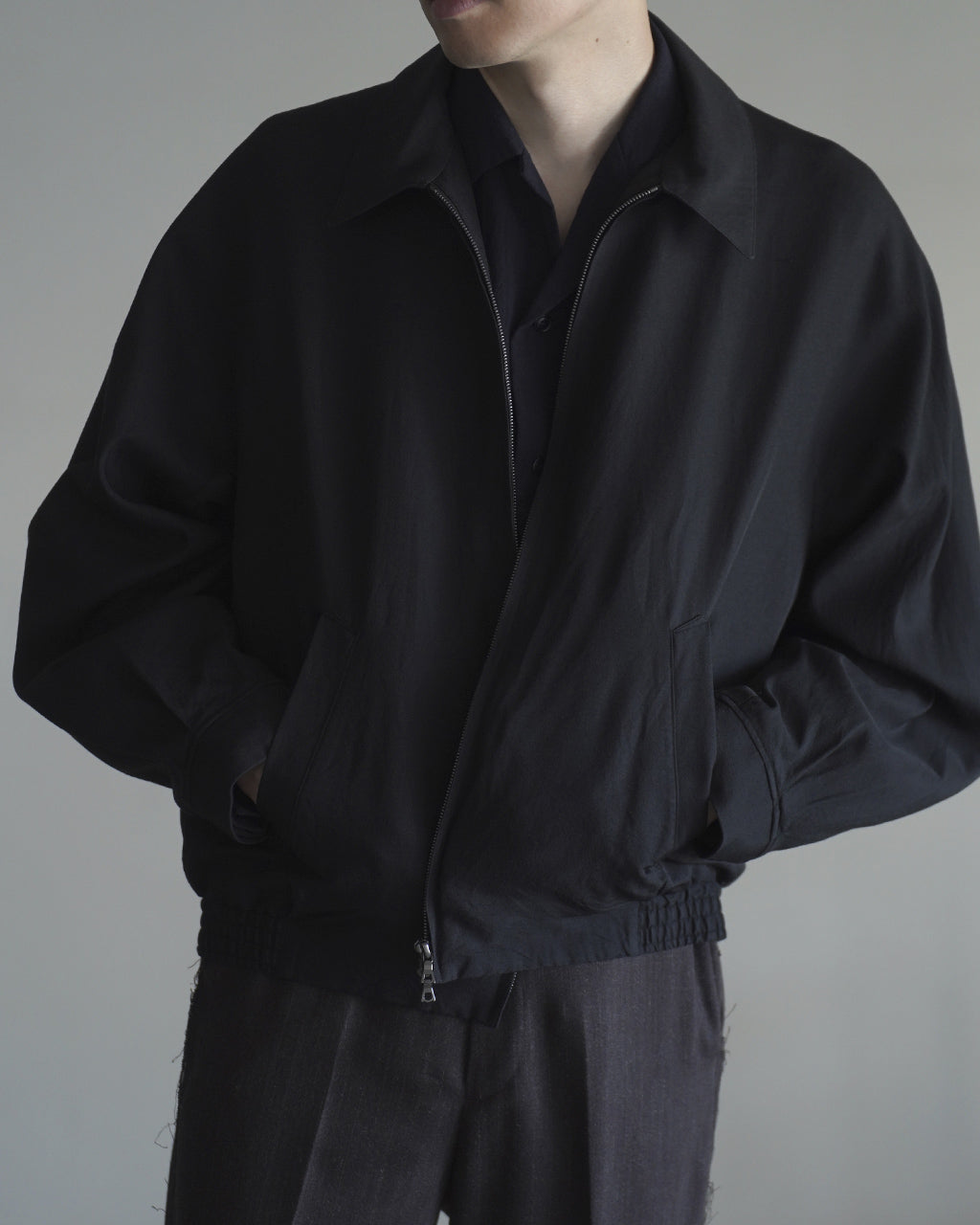 Washed Wool Silk Sports Jacket BHS26F020