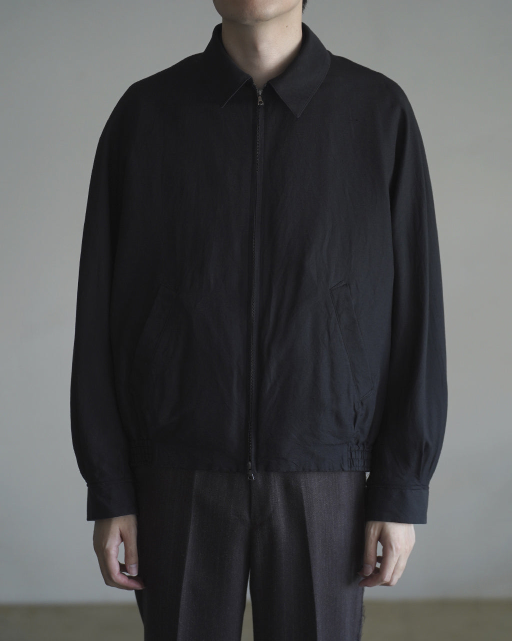 Washed Wool Silk Sports Jacket BHS26F020