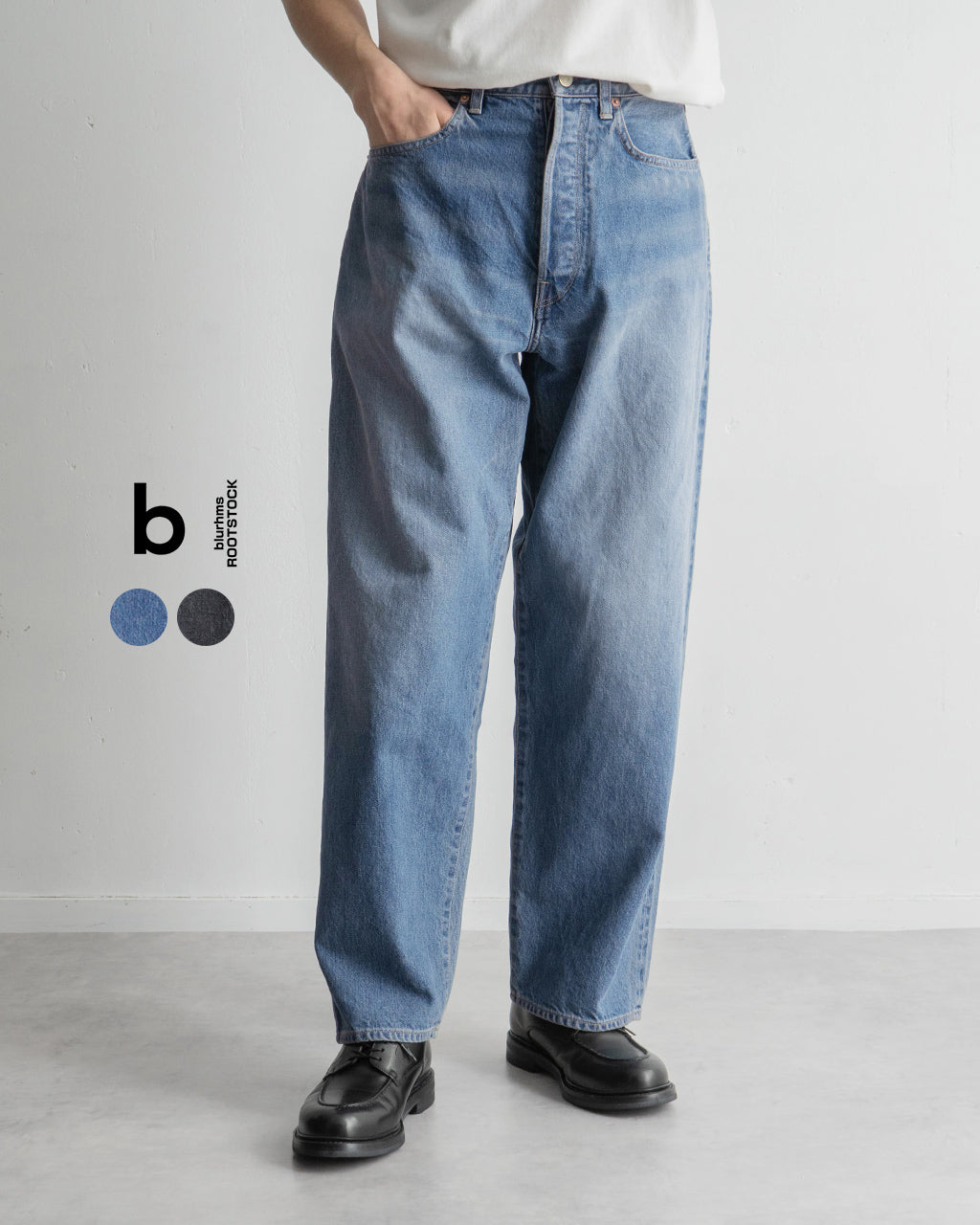【SALE!30%OFF】ブラームス ルーツストック 13.5oz Denim Pants Wide デニムパンツ ワイド bROOTS25S8USD 正規取扱店