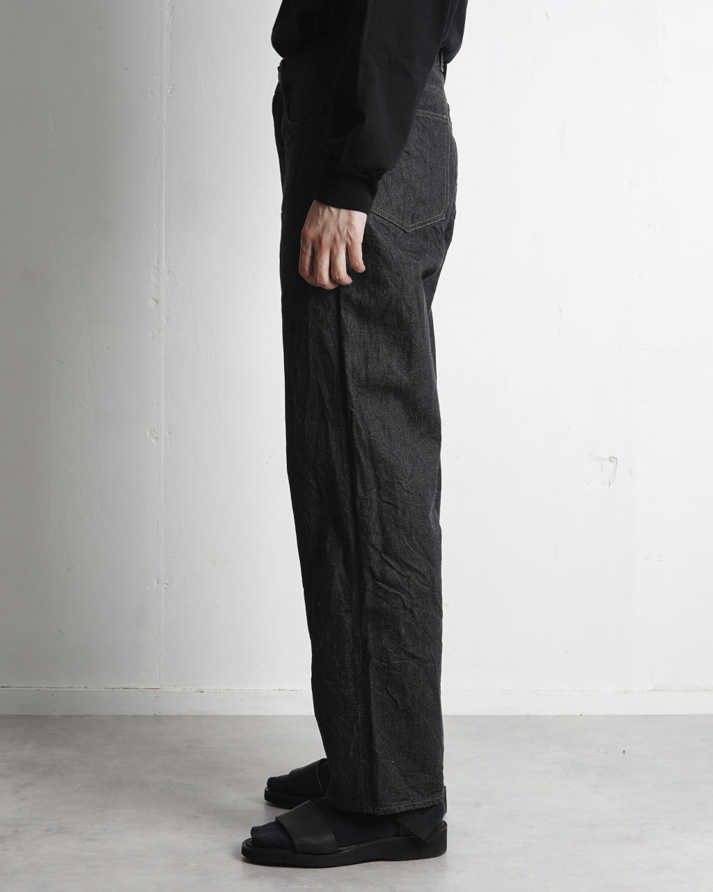 ブラームス ルーツストック 13.5oz デニム パンツ ナロー サルファーブラック 13.5oz Denim Pants Narrow bROOTS24F10正規取扱店