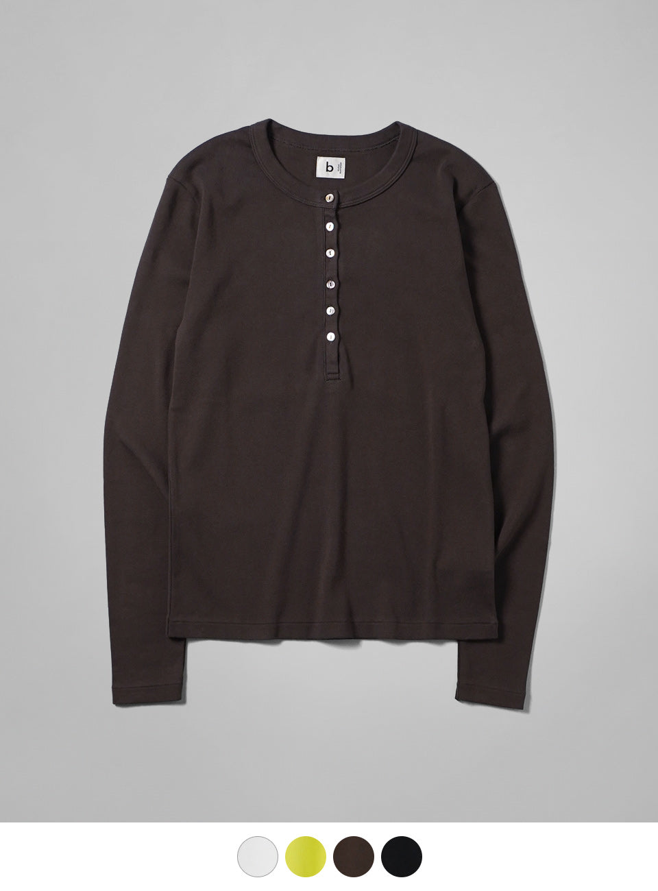 blurhms ROOTSTOCK ブラームス ルーツストック クラシック リブ ヘンリーネック カットソー Classic Rib  Henley-neck L/S bROOTS24F006W【送料無料】正規取扱店