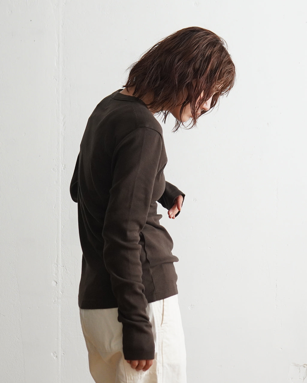 【SALE!30%OFF】ブラームス ルーツストック クラシック リブ ヘンリーネック カットソー Classic Rib Henley-neck L/S bROOTS24F006W正規取扱店