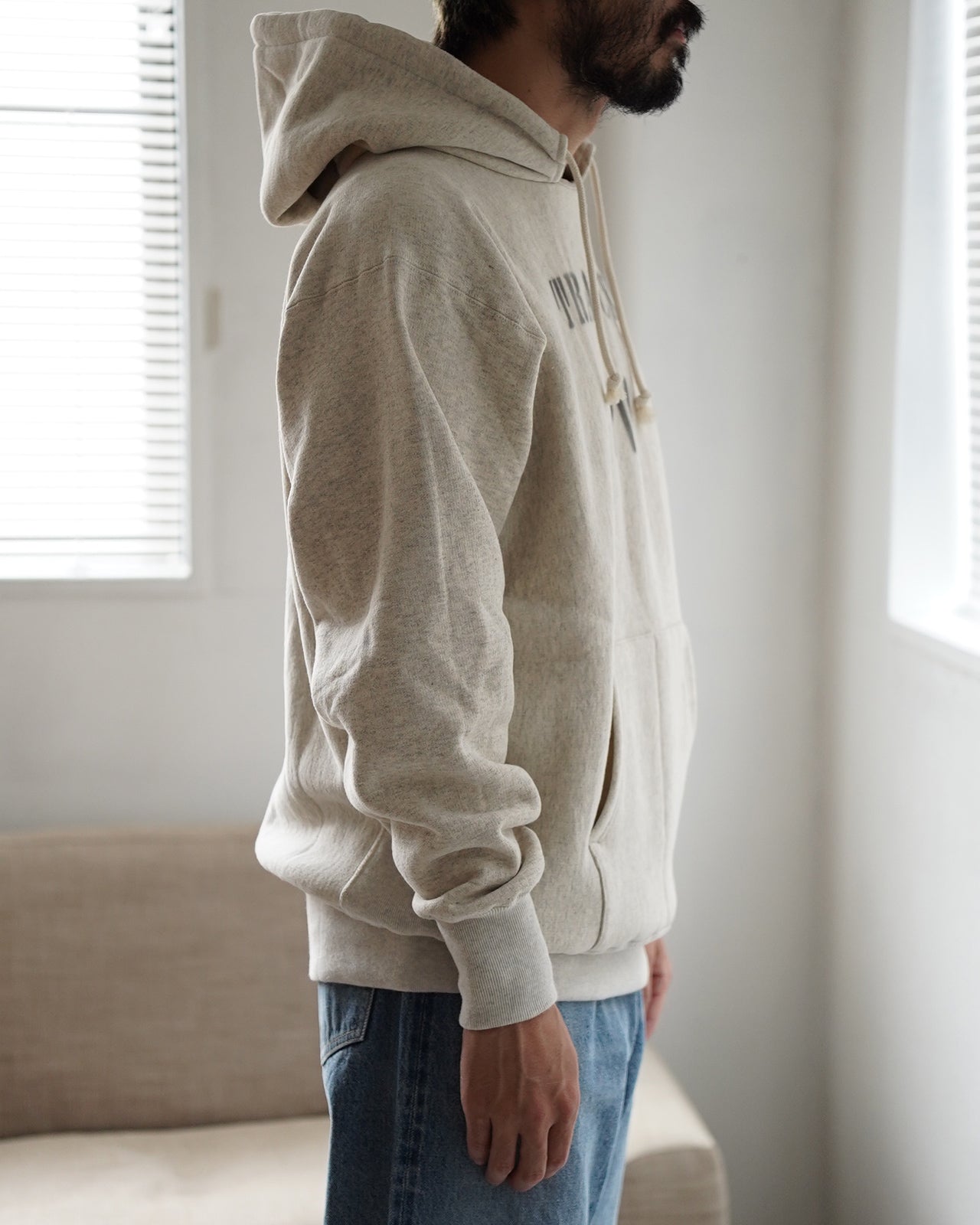 REVERSE WEAVE PULL OVER AFTER HOODED C3-A117